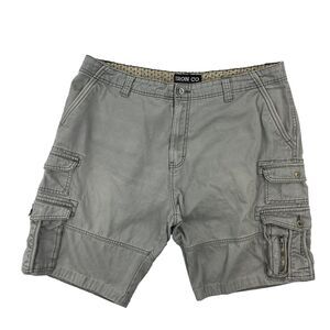 IRON CO. Cargo Shorts Men's 38 Gray Vintage  Flat Front 1Preppy Beachwear